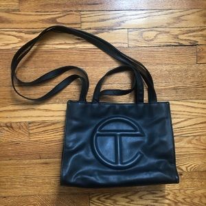 Used Telfar Black Shopping Bag in Medium
